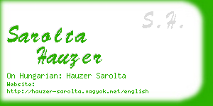 sarolta hauzer business card